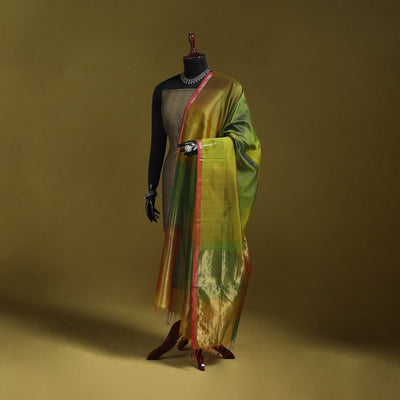 Handloom silk cotton maheshwari dupatta with zari border 15