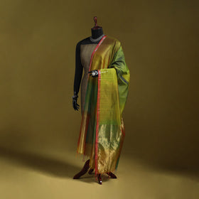 Handloom silk cotton maheshwari dupatta with zari border 15