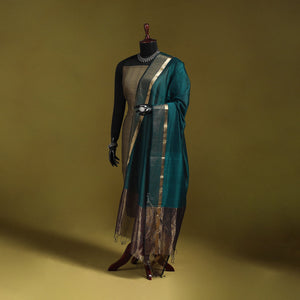 Handloom silk cotton maheshwari dupatta with zari border 30