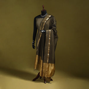 Handloom silk cotton maheshwari dupatta with zari border 33