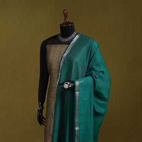 Handloom silk cotton stripes maheshwari dupatta with zari