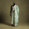 Green - handloom silk cotton tissue zari maheshwari dupatta