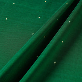 Green - handloom silk cotton zari buti chanderi fabric 06