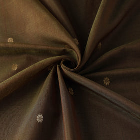 Green - handloom silk cotton zari buti chanderi fabric 13