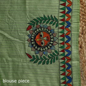 Handloom tussar silk handpainted madhubani saree 04