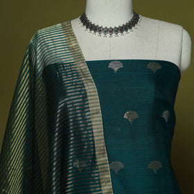 Handloom zari buti chanderi silk 2pc unstitched dress