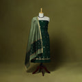Handloom zari buti chanderi silk 2pc unstitched dress