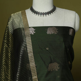 Handloom zari buti chanderi silk 2pc unstitched dress