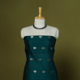 Handloom zari buti chanderi silk 2pc unstitched dress