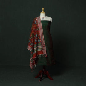 Handloom zari buti chanderi silk 2pc unstitched dress