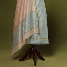 Handloom zari buti chanderi silk 2pc unstitched dress