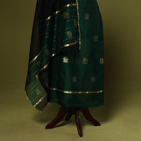 Handloom zari buti chanderi silk 2pc unstitched dress
