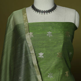 Handloom zari buti chanderi silk 2pc unstitched dress
