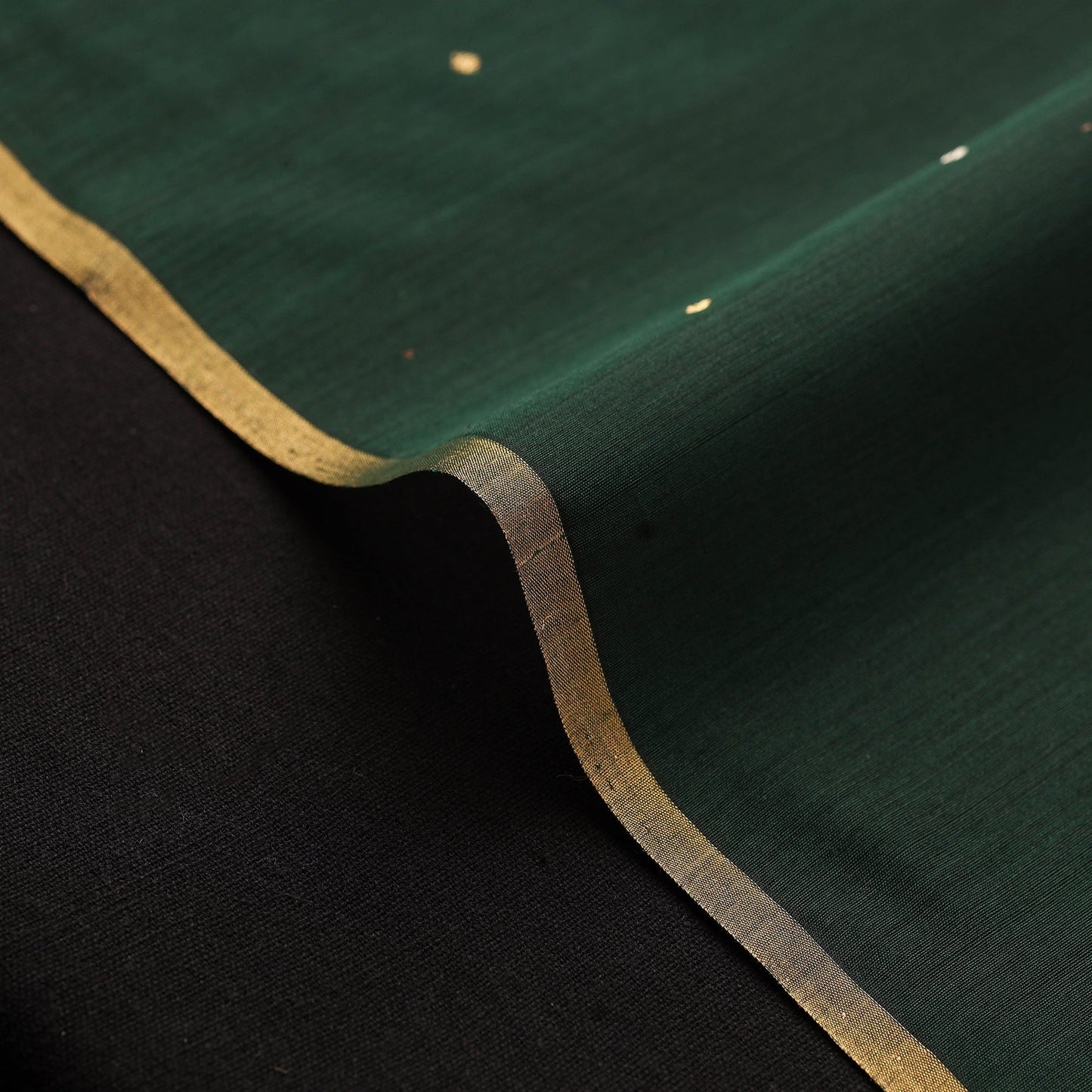 Handloom zari buti chanderi silk fabric 02 - handcrafted