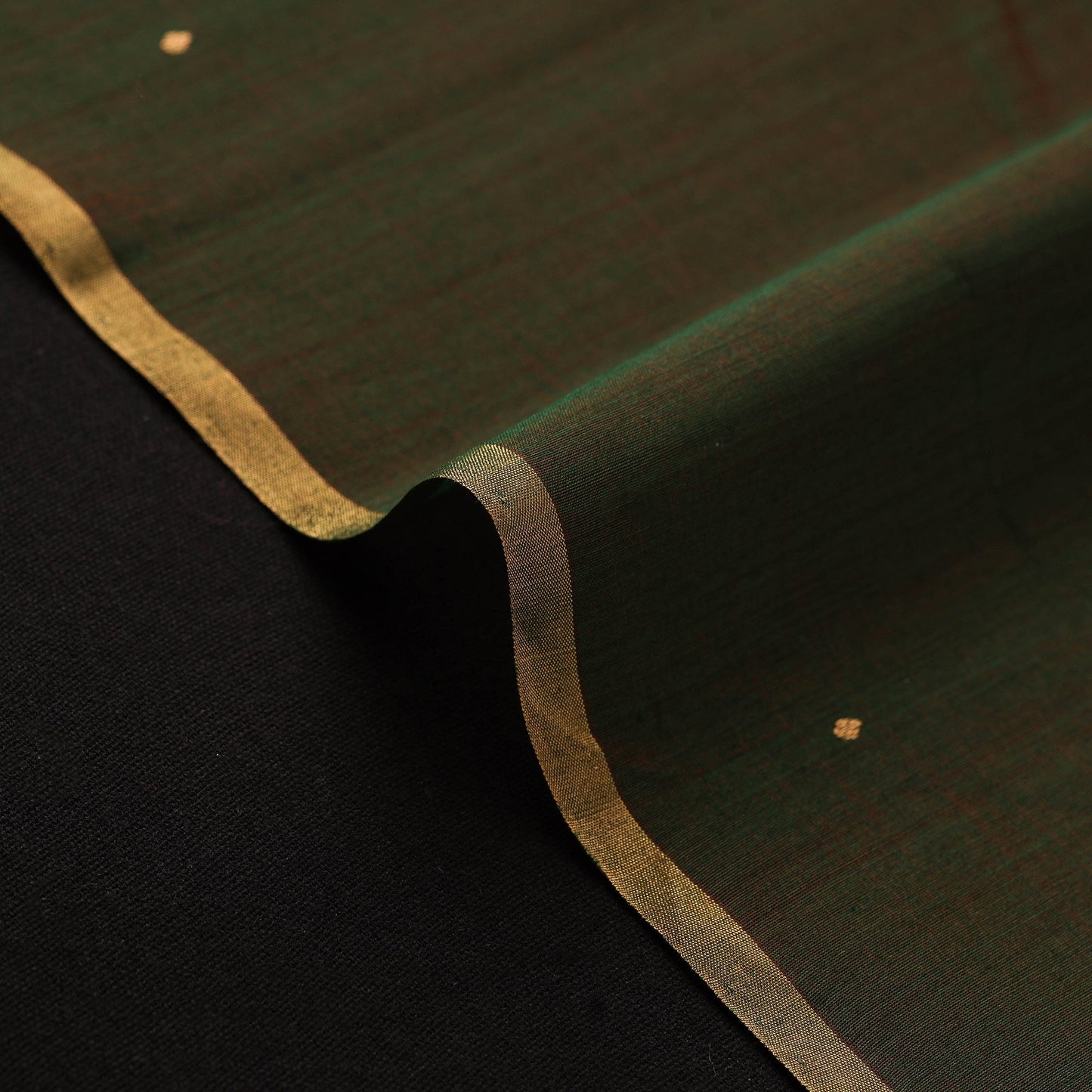 Handloom zari buti chanderi silk fabric 08 - handcrafted