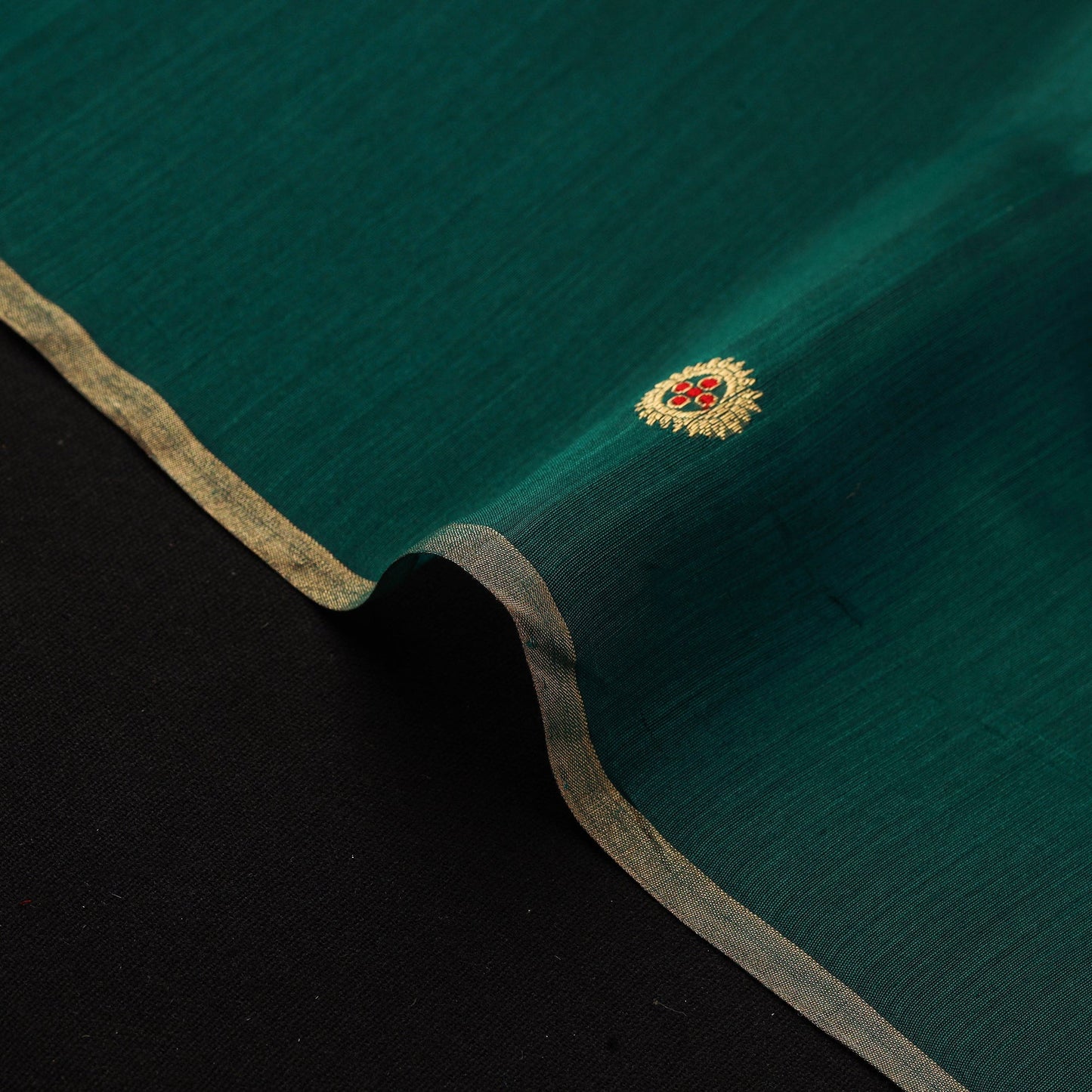 Handloom zari buti chanderi silk fabric 31 - handcrafted