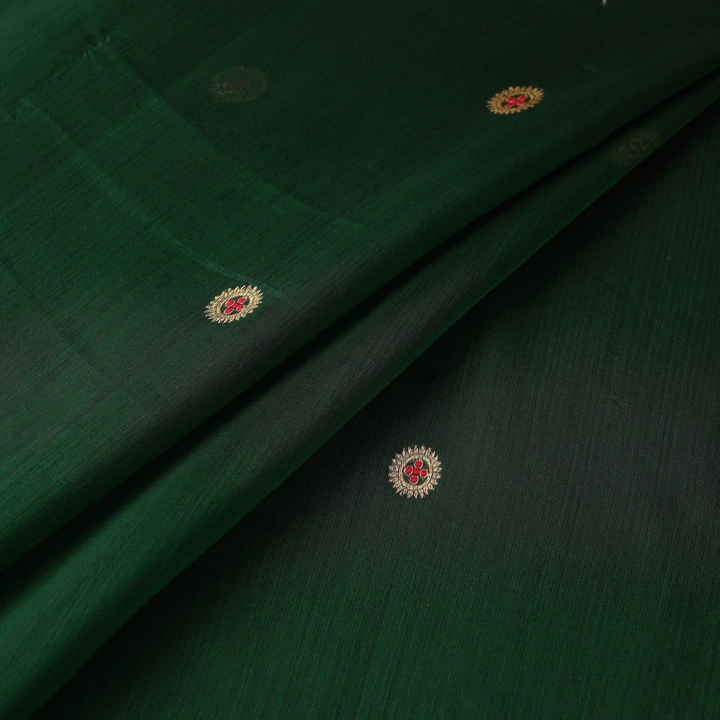Handloom zari buti chanderi silk fabric 34 - handcrafted