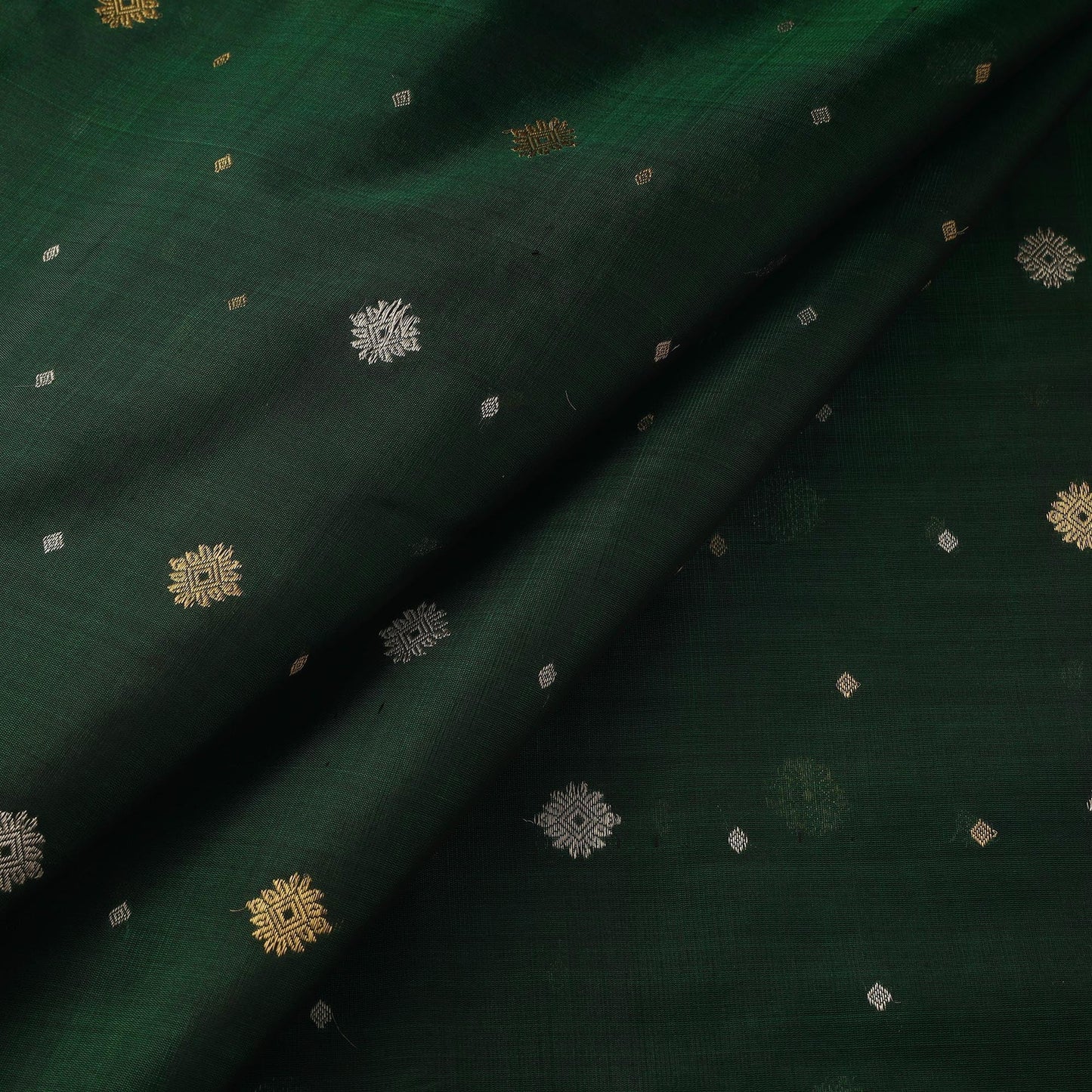 Handloom zari buti pure chanderi silk fabric 13