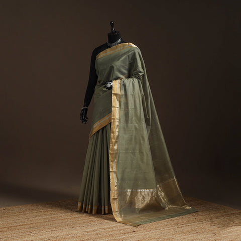 Handloom zari work chanderi silk saree 05 - handcrafted