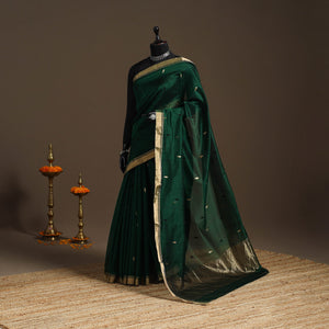 Handloom zari work chanderi silk saree 26 - handcrafted