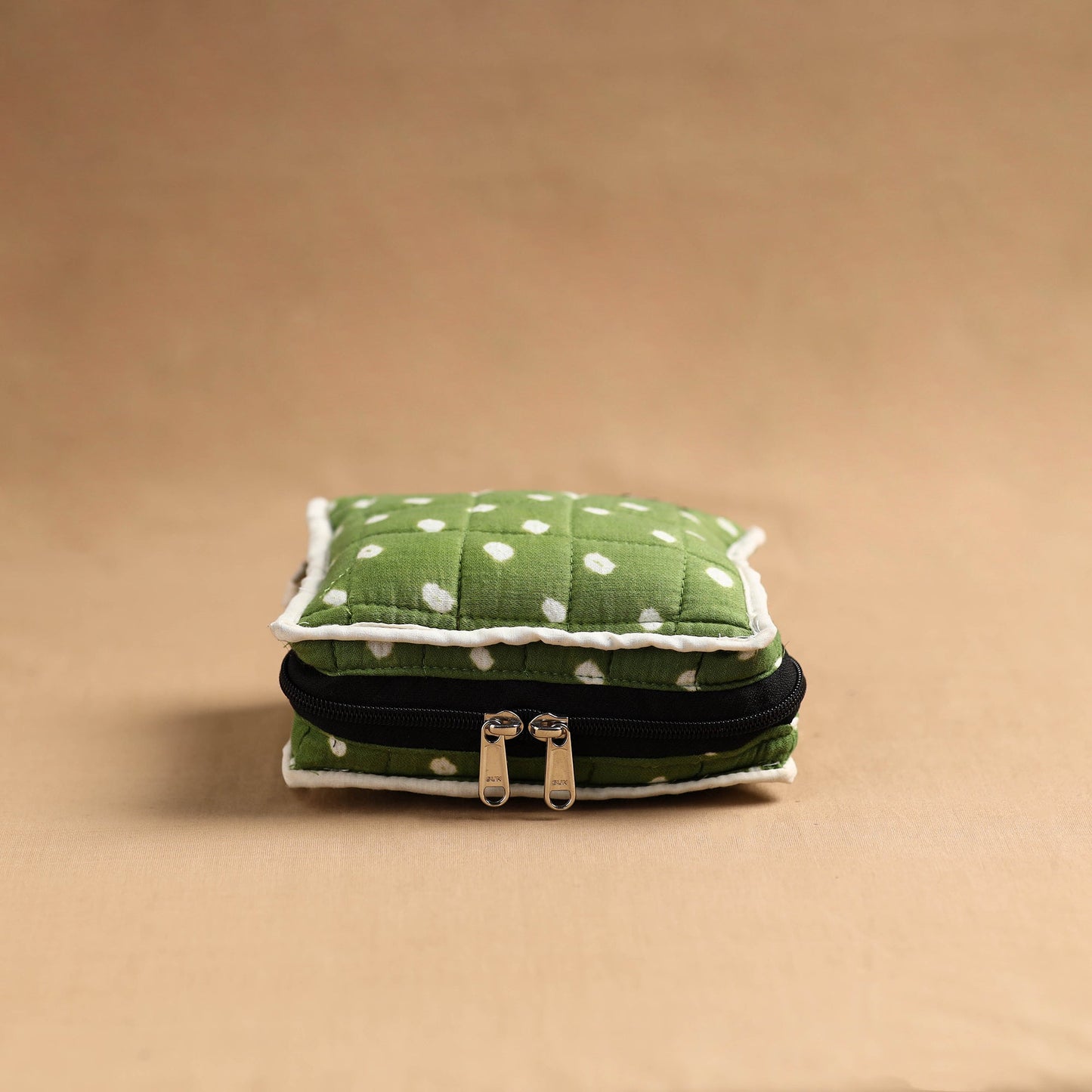 Green Handmade 4 Pocket Jewellery Pouch Online in India