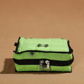 Green Handmade 4 Pockets Cotton Jewelry Bag 05 