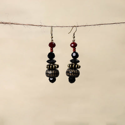 Green - handmade beaded earrings 106 - handcrafted