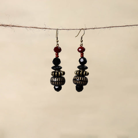 Green - handmade beaded earrings 106 - handcrafted