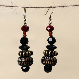 Green - handmade beaded earrings 106 - handcrafted