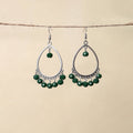 Green - handmade beaded earrings 18 - handcrafted