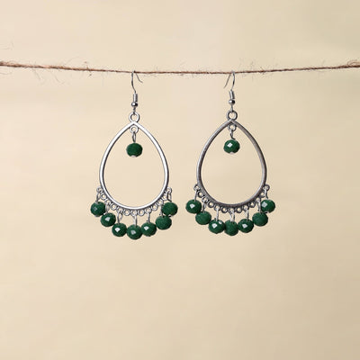 Green - handmade beaded earrings 18 - handcrafted