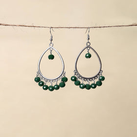 Green - handmade beaded earrings 18 - handcrafted