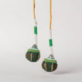  Green Handmade Beadwork Latkan Tassels for Clothing