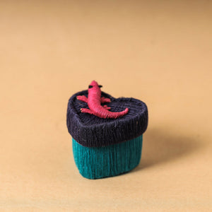 Green Handmade Coir Jewelry Box - Lizard 