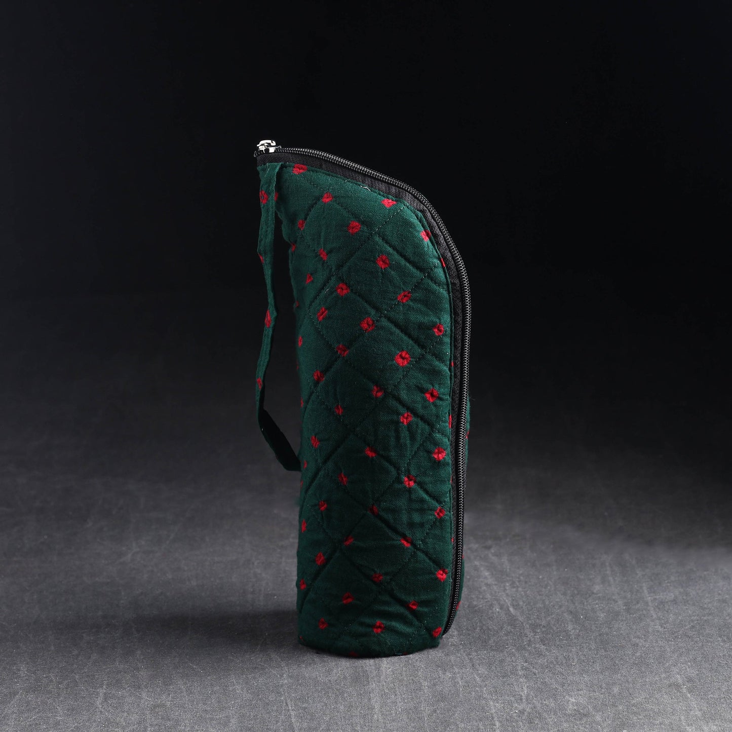 Green Handmade Cotton 1L Water Bottle Cover