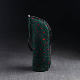 Green Handmade Cotton 1L Water Bottle Cover