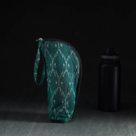 Green Handmade Cotton 1L Water Bottle Cover