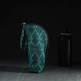 Green Handmade Cotton 1L Water Bottle Cover
