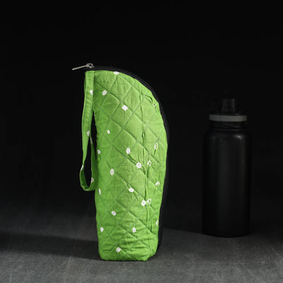 Green Handmade Cotton 1L Water Bottle Cover