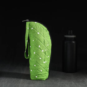 Green Handmade Cotton 1L Water Bottle Cover