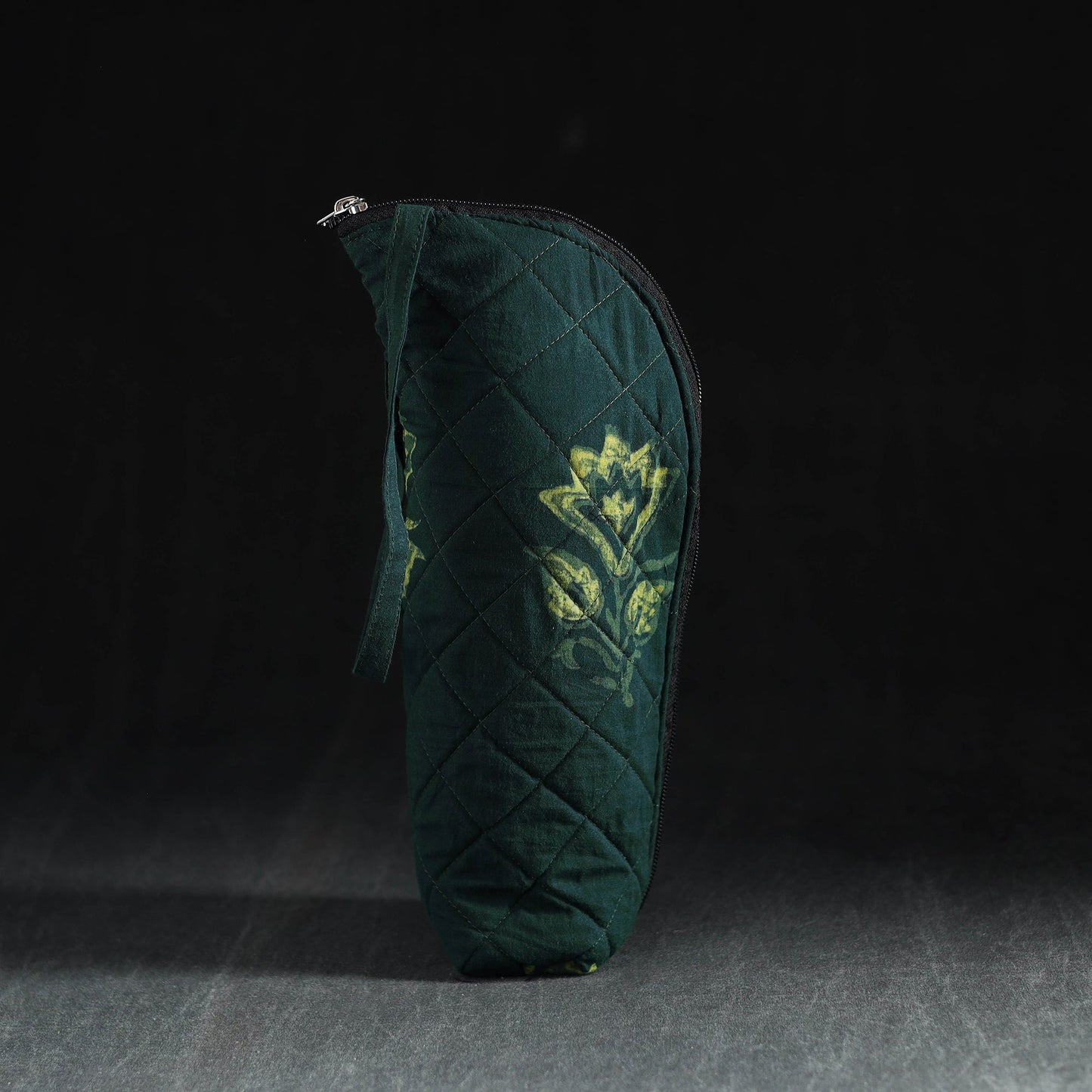 Green  Handmade Cotton 1L Water Bottle Cover