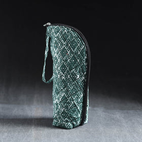 Green Handmade Cotton 1L Water Bottle Cover