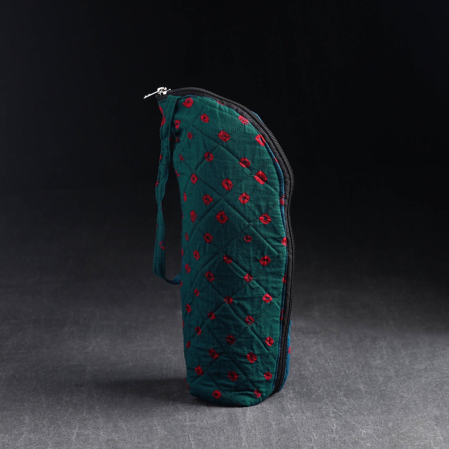 Green Handmade Cotton 1L Water Bottle Cover