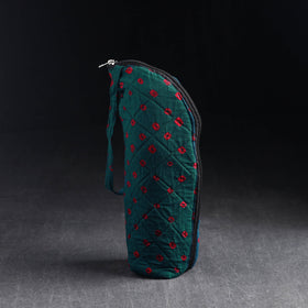 Green Handmade Cotton 1L Water Bottle Cover