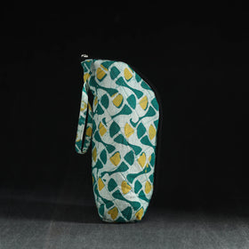 Green Handmade Cotton 1L Water Bottle Cover