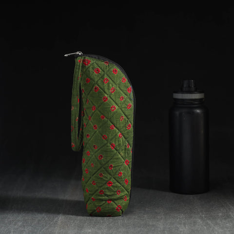  Green Handmade Cotton 1L Water Bottle Cover