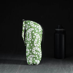 Green Handmade Cotton 1L Water Bottle Cover