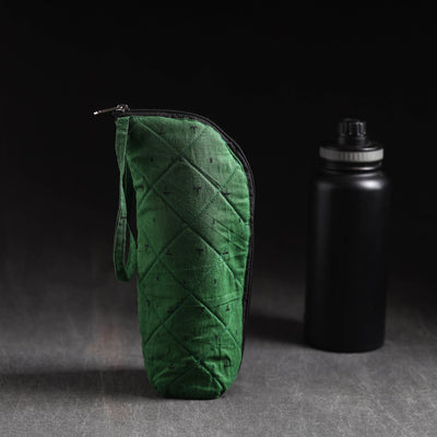  Green Handmade Cotton 1L Water Bottle Cover