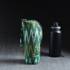 Green Handmade Cotton 1L Water Bottle Cover