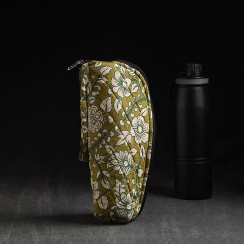 Green Handmade Cotton 1L Water Bottle Cover 